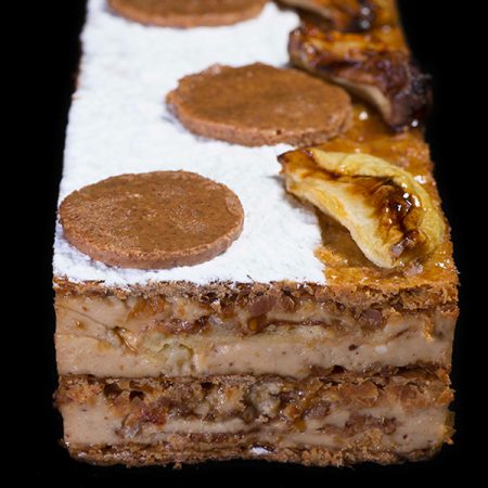 Millefeuille pommes rôties & noisettes