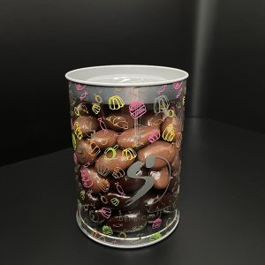 Petit tube de noisettes enrobées de chocolat