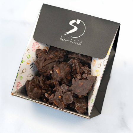 Pochettes d'amandes bâtonnets enrobées de chocolat noir ou au lait