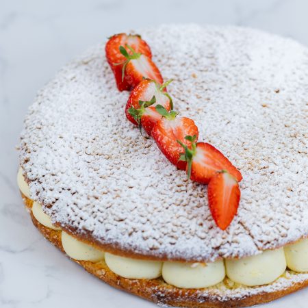Tarte tropézienne aux fruits rouges
