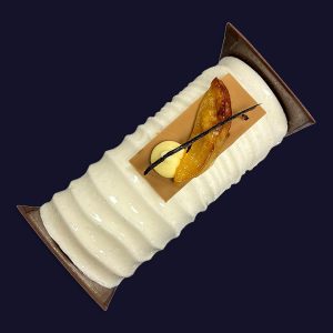 Bûche Pommes, Caramel & Vanille