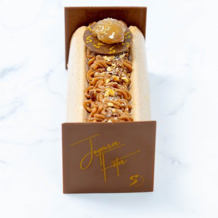 Bûche Gianduja, Myrtilles & Marron