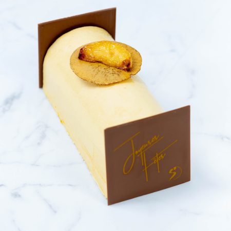 Bûche Pommes, Caramel & pain d'épices